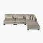 Lintz 135" Modern Modular Sectional with Corduroy Fabric, Adjustable Backrest & 4 Pillows-107232181