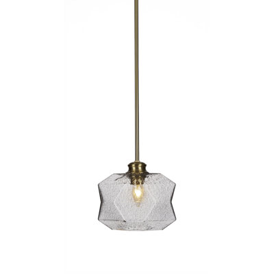 Rocklin Stem Hung Pendant With 8.75" Glass