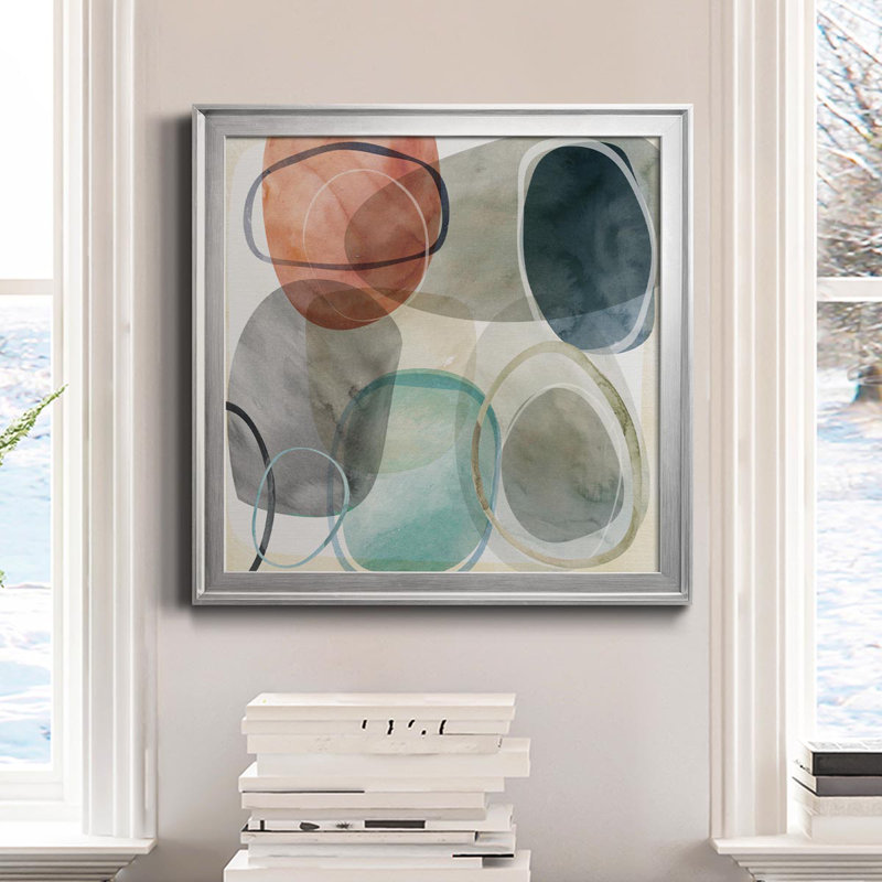 Oblique I - Cadre photo, impression sur toile, Argent, H 17,5 po x l 17,5 po x P 1,5 po