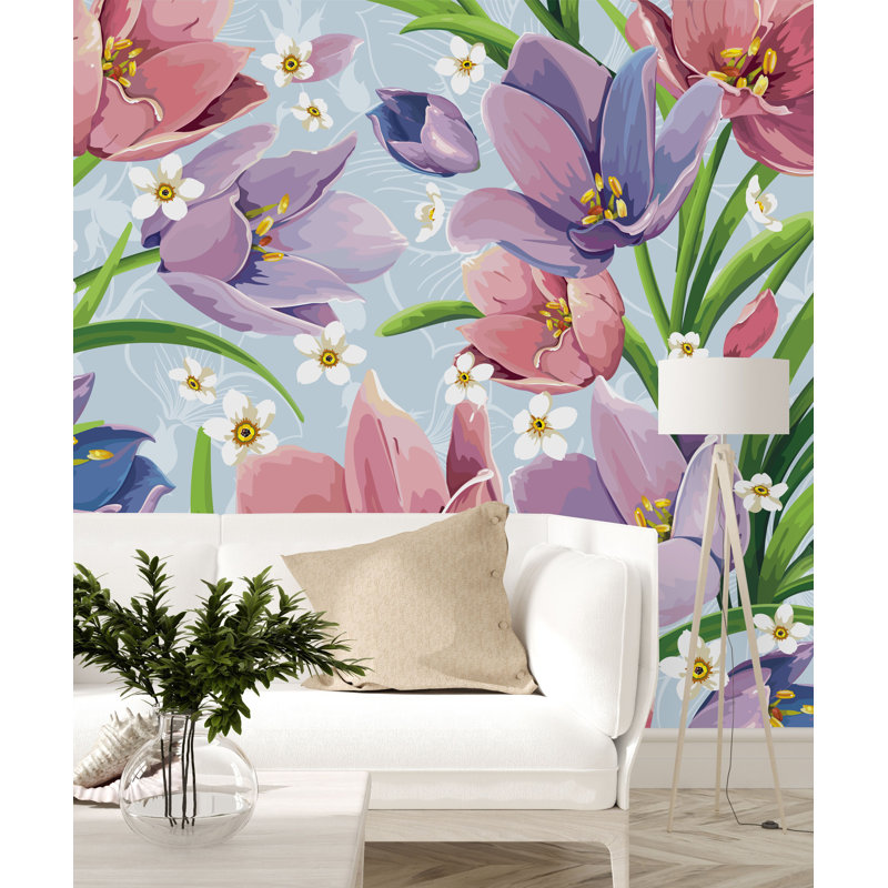 Murale tulipe, L 100 po x L 100 po