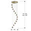 Baristo 12 - Light LED Crystal;Cluster Pendant-812283995