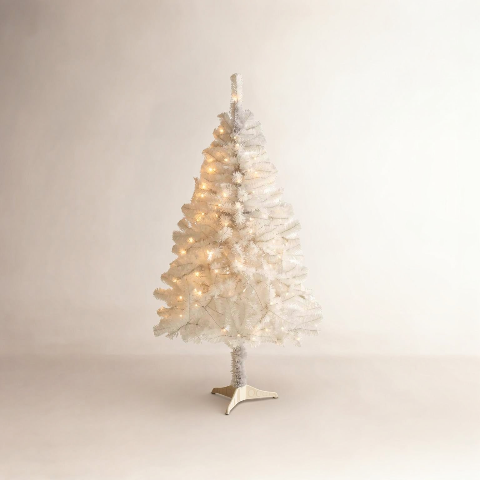 Lighted Artificial Christmas Tree, 4' H