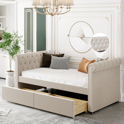 Lit de jour simple en bois massif