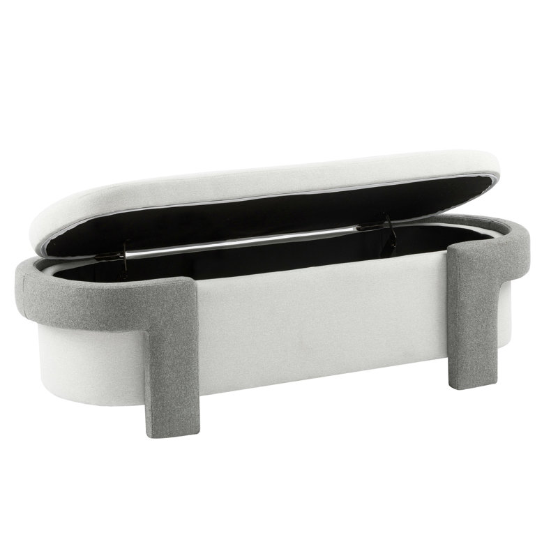 Banc polyvalent pour n'importe quelle pièce - Spacieux, blanc avec gris, capacité de 28 lb, supporte 250 lb, chambre à coucher et gris, jusqu'à un dos nu
