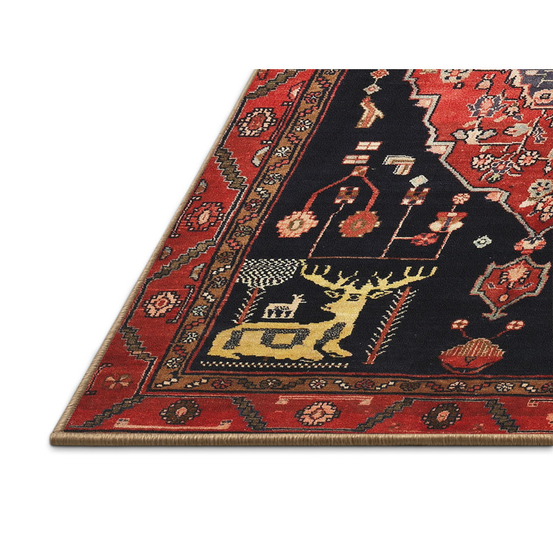 Tapis rouge à motif sud-ouest, Rectangle 5 pi x 7 pi