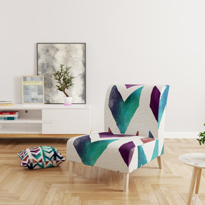 Motif géométrique des flèches rouges et bleues - Fauteuil de chambre rembourré transitionnel