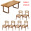 Nordic style solid wood rectangular table set