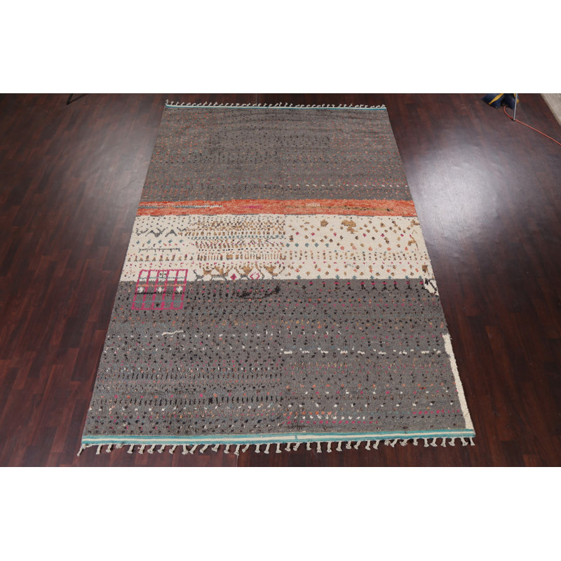 Wool Moroccan Handmade Area Rug 9x13