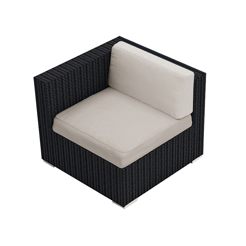 Urbana Outdoor One Arm Lounge Chair, Cast Silver Sunbrella®
