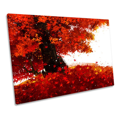 Modern Autumn Tree - Wrapped Canvas Print