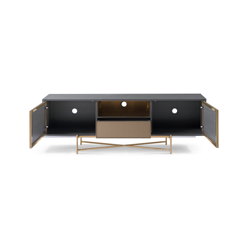 Alfredas TV Stand for TVs up to 78", Grey/Brown