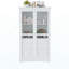 Armoire de cuisine 44,7 x 20 x 75 po - Présentoir de porte en verre autoportant avec 4 tiroirs intégrés-2116973982