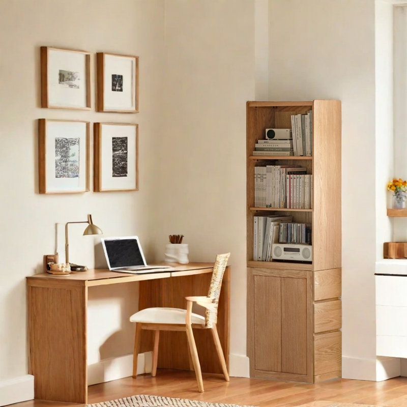 Modern Simple Exquisite Bookcase, Burlywood