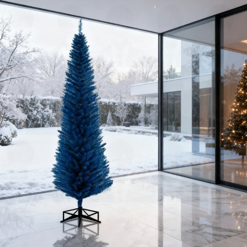 Arbre de Noël artificiel 8 pi, Bleu, H 8 pi