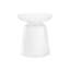 Table d'appoint moderne en métal blanc - Tambour, bout, table de chevet, 20 po x 20 po x 22 po, pour espace de vie, hauteur de 22 po, table de chevet pour chambre à coucher et pièce