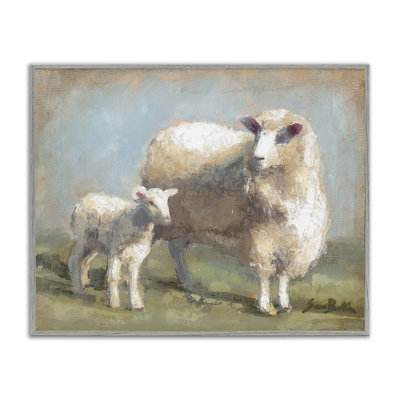 «Sheep Lamb Family Farm», estampe numérique par Sara Baker