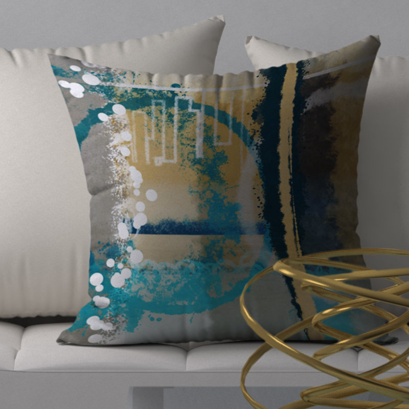 Magnifique housse de coussin décorative carrée/insert, 20 po x 20 po