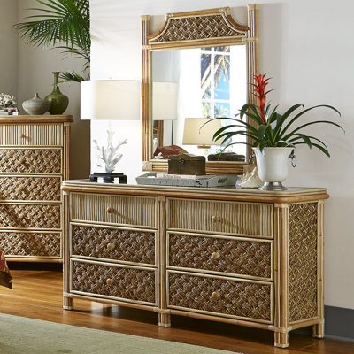 Commode double 6 tiroirs avec miroir Jovani