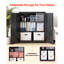 Metal Storage Cabinet, 106 cm Steel Garage Cabinet with 2 Adjustable Shelves, 2 Magnetic Doors & 2 Keys, 3 Tiers Lockable Tool Storage for Pantry, Warehouse, Basement, Office, Black