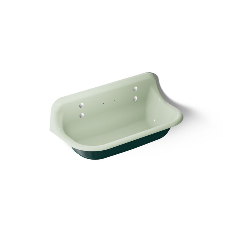 Brockway 36 In. Wall-Mount Utility Sink, Aspen Green