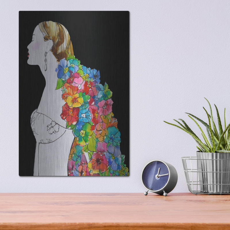 " Flower Hair " by Schuyler Rideout, 16" H x 12" W