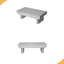 Table basse avec plateau en bois, table basse moderne Mid-Century avec tiroir cannelé