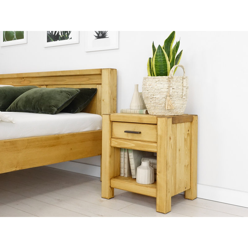 Mccourt 45cm W Solid Wood Bedside Table