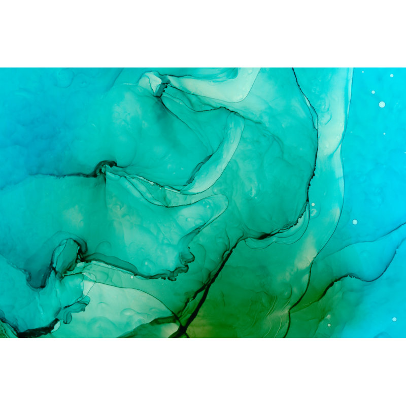 Floie, reproduction d'aquarelle abstraite, H 8 po x l 12 po, Non, Toile tendue