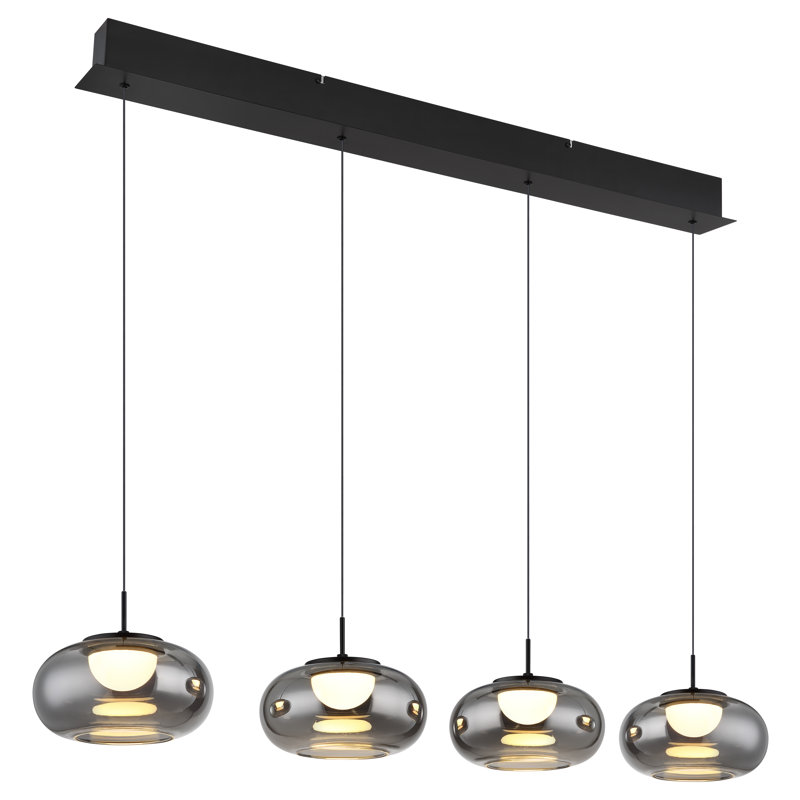 Gladding 1 - Light LED Pendant, Smoke colour