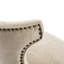 Tabouret de comptoir pivotant avec suspension en toile - beige, siège en bois beige foncé, pieds, métal-668613363-668613362