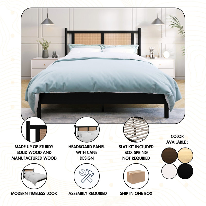 Paitynn Platform Bed, Black, Queen