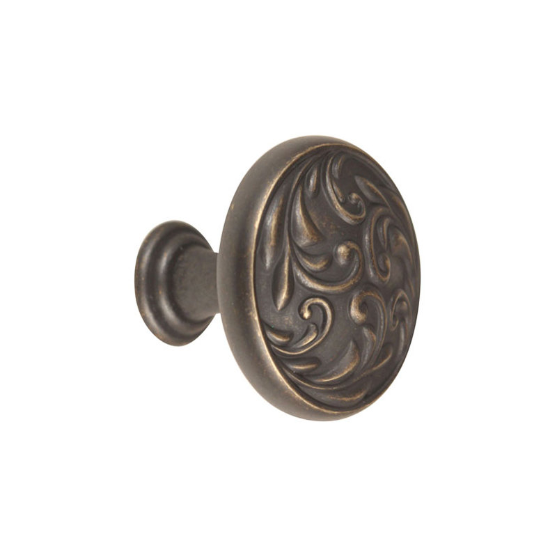 Ornate Mushroom Knob, 1.25" H x 1.25" W x 1" D, Barcelona