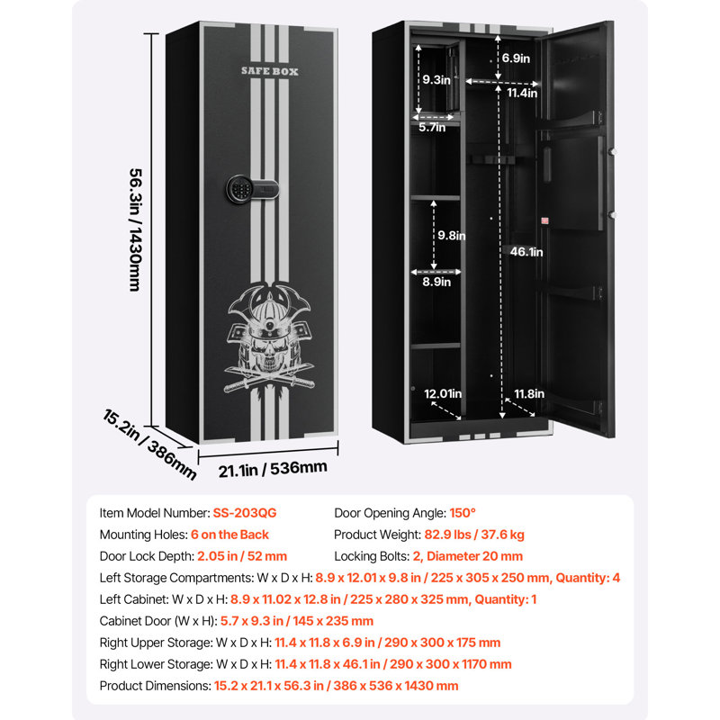 Gun Safe Electronic and Key