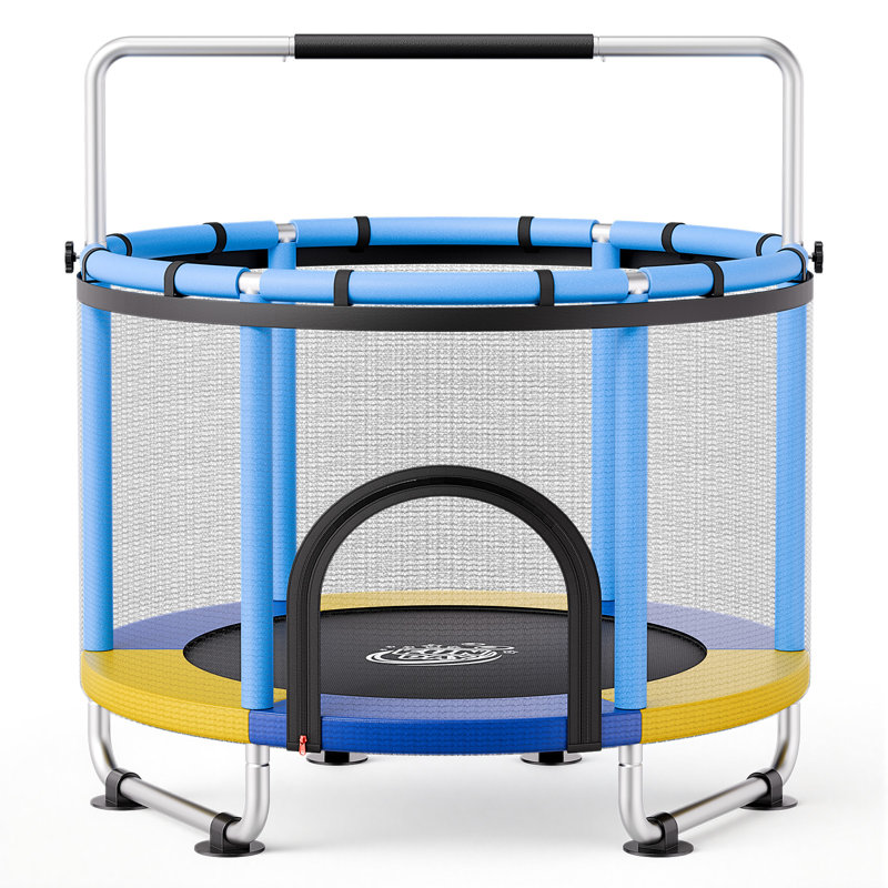 VEVOR in. Round Kid / Toddler Trampoline with Safety Enclosure, Blue