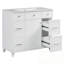 Meuble-lavabo de salle de bain avec lavabo en céramique, portes à fermeture douce, tablettes réglables et 3 tiroirs-859124530