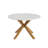 Kazier round dining table with white and oak effect - 47.24 inches