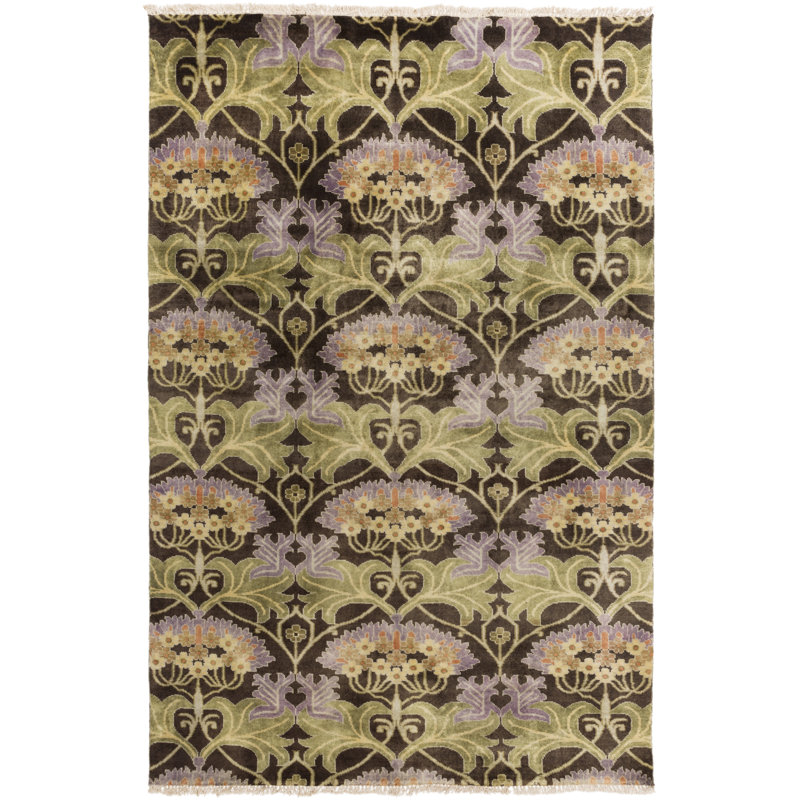 Uncharted Wool Floral Area Rug, Rectangle 5' x 8'