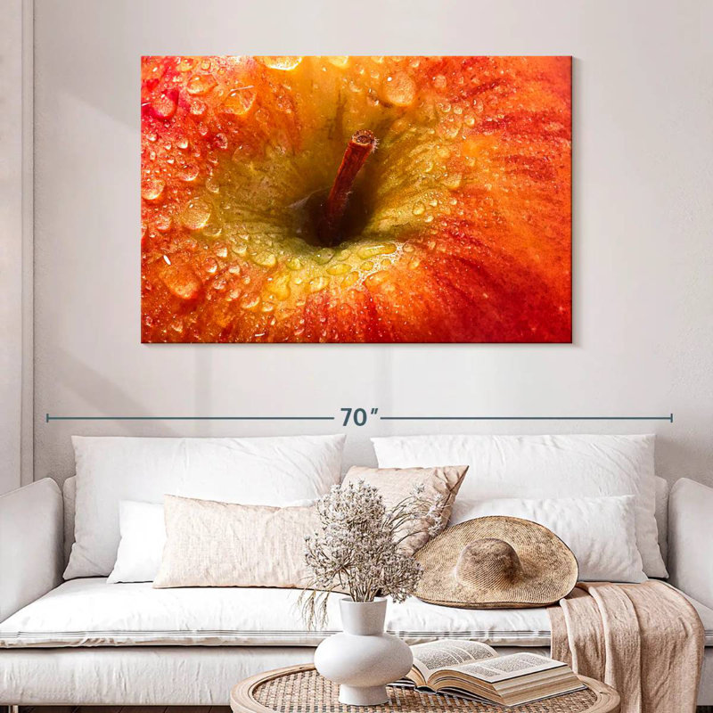 Yarlin Fresh Dewy Red Apple, 32" H x 48" W