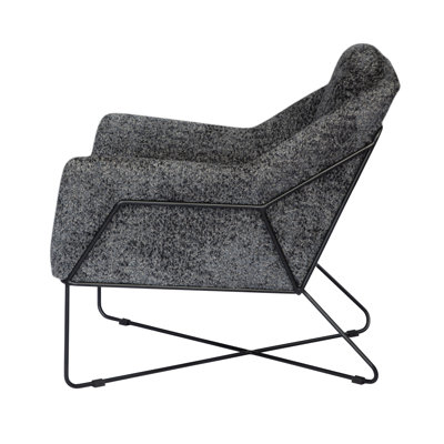 Fecteau Lounge Chair 2-piece Set In Modern Blue Boucle Fabric