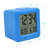 Digital Soft Cube Alarm Tabletop Clock in Blue
