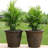 Kehlani 19.5" x 19.5" x 17.5" Round Sable Polyresin Outdoor Planter Pot - Weathered Sable - Set of 2-1595174684-1478512455