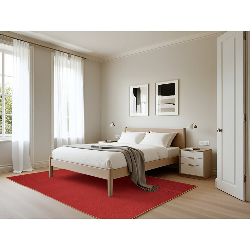 Tapis brun uni lavable à la machine, Rectangle 5 pi x 7 pi