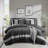 Boulder Striped Microsuede Plush Comforter Set in Farmhouse Style-102217716-102217715