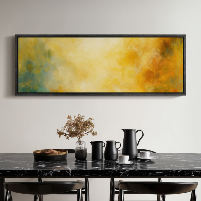 Très grand art mural rétro encadré pour art classique, H 20 po x l 60 po, Noir