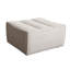 Repose-pieds Ema, tissu beige sable, siège incurvé avec capitonnage 31 po