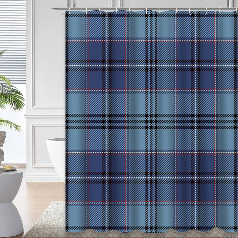 Rideau de douche Tartan, L 72 po x l 72 po