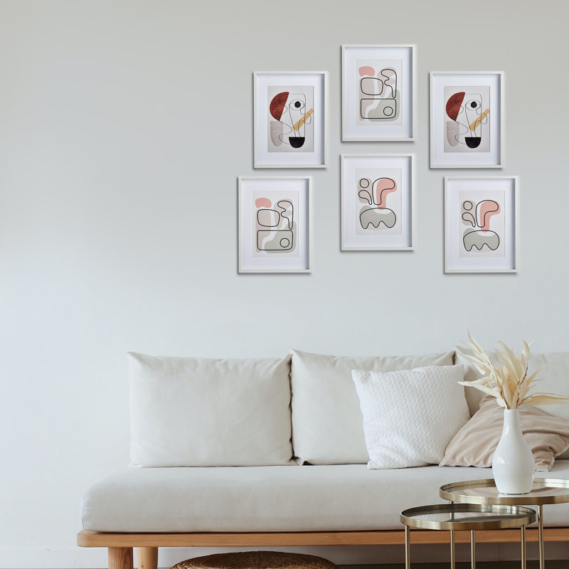 Haak Picture Frame with Mat, White
