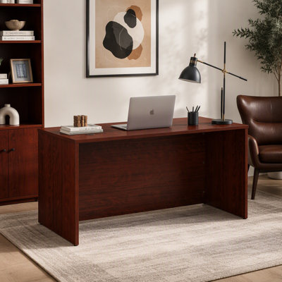 Bowfront Executive Desk 60", Red Finish