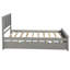 Lit plateforme simple avec lit gigogne mobile gris - construction durable et bois massif-1758556608