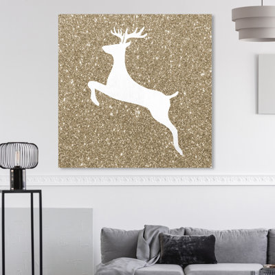 « renne paillettes », impression sur toile